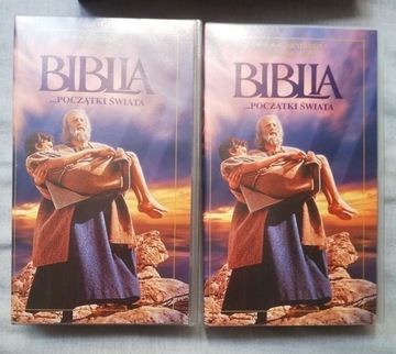 BIBLIA Początki Świata 117min. VHS- 2 kasety IDEAŁ