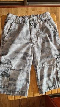 Spodnie dziecięce krótkie jeansy moro bawełniane r. 128-146