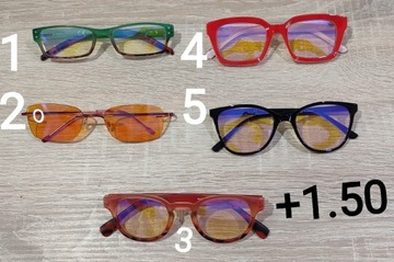 Okulary korekcyjne, przeciwsłoneczne +1.50 z etui 