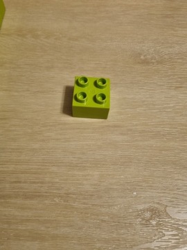 Lego duplo klocek 2x2 zielony seledynowy