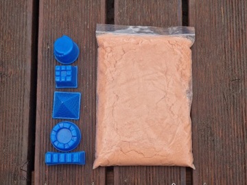 Piasek Kinetyczny MOTION SAND 1kg POMARAŃC+foremki