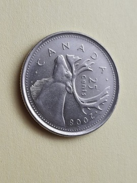 Moneta Kanada 25 centów 2008r