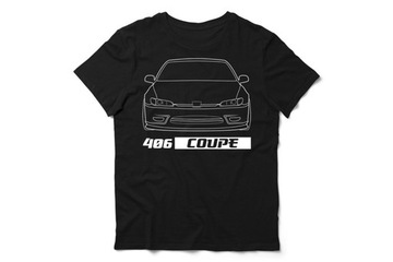 Koszulka T-shirt Top Peugeot 406 Coupe czarna