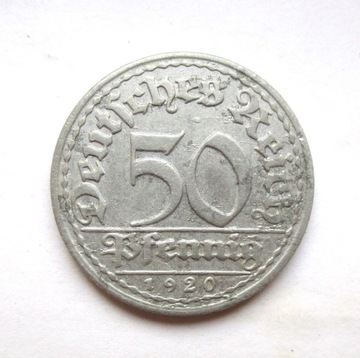 50 Fenigów 1920 r.  D. Niemcy