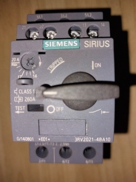 Wyłącznik silnikowy Siemens 3RV2021-4BA10