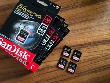 Karta SD SanDisk Extreme Pro 128GB SDXC 4 szt.