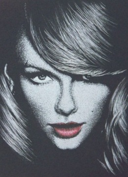 Taylor Swift Obrazek ręcznie grawerowany na blasze