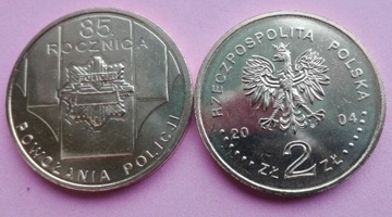 2 zł 2004 r. 85 LAT POLICJI.