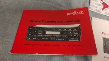 Becker książka instrukcja radio Mexico 385