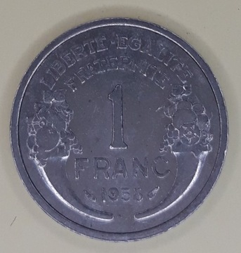 Francja France 1 franc, 1958