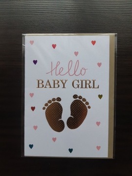 Kartka okolicznościowa "Hello baby girl"