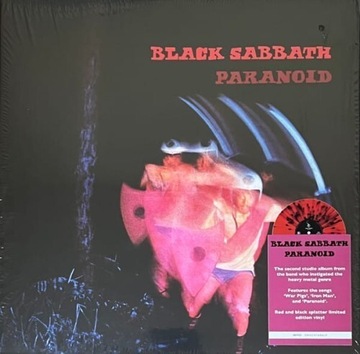 BLACK SABBATH PARANOID WINYL RED SPLATTER 