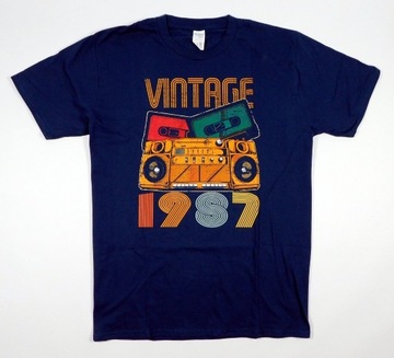 Koszulka T-Shirt Vintage 1987 Tape - Nowa rozm. L