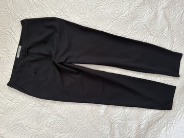 Asos 10/38 spodnie czarne eleganckie złoty zip