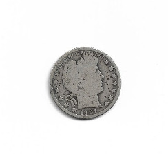 1901 Half Dollar "Barber "