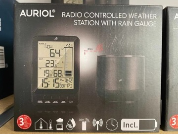 AURIOL Stacja pogodowa meteorologiczna radiowa 