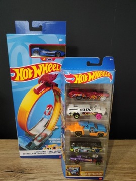 Autka Hot Wheels samochodziki tor samochodo pętla 