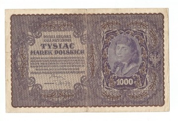 Banknot 1000 marek polskich 1919, I seria D