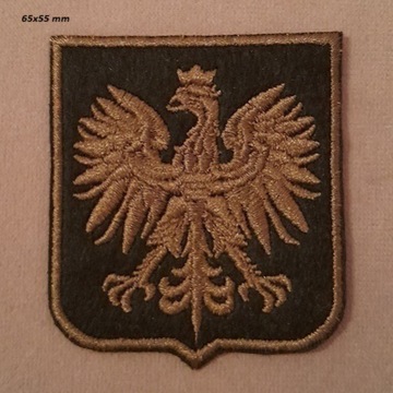 Emblemat naszywka godło orzeł Polska 65x55 mm