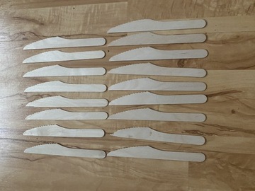 Noże drewniane 17 sztuk