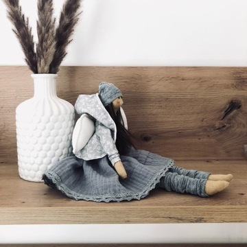 Lalka Anioł handmade Grey Hoodie  