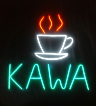 KAWA coffee neon led reklama wewnętrzna