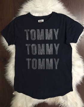 Granatowy t-shirt Tommy Hilfiger XS 