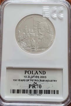 10 zł. Przemysł naftowy 2003 Gcn pr70