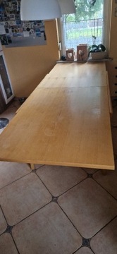 Stół drewniany rozkładany 120/240x90 plus 6 krzese