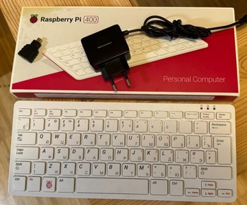 Raspberry Pi400 +zasilacz, adapter i karta pamięci