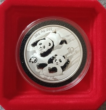 Srebrna Moneta Chińska Panda 2022 , 30 gram