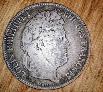 5 franków 1834 r, Ludwik Filip I, A, rzadki