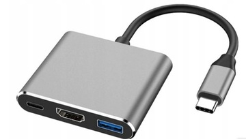 Adapter USB - C to HUB PD HDTV+ USB 3 in 1