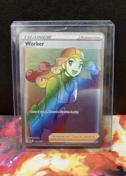 Karta Pokemon TCG Silver Tempest Worker FA Rainbow