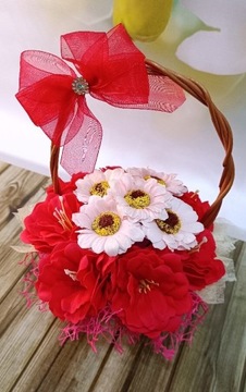 Koszyk z kwiatami mydlanymi 