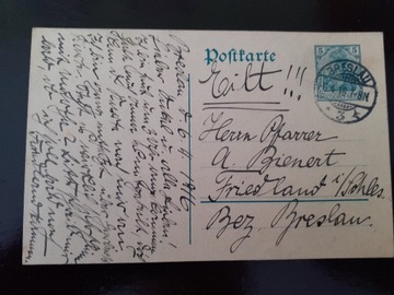 Karta poczt. z Breslau 1 do Friedland, Mieroszów