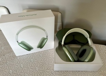 Oryginalne słuchawki AirPods Max - zielone Gwarancja