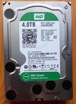 Dysk 4TB Green WD40EZRX  SATA III 3,5"