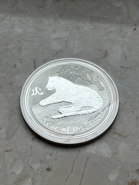 Moneta srebrna Lunar II Rok Tygrysa 2010