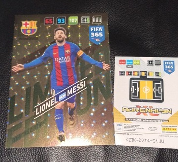 Panini FIFA 365 Adrenalyn 2018 Messi limited XXL