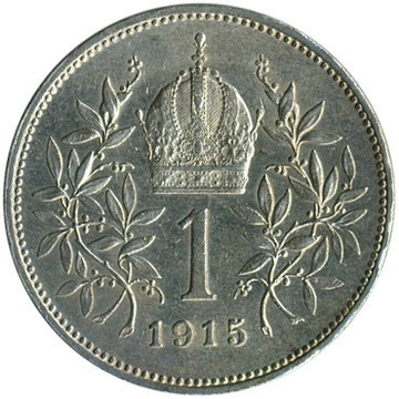 1 korona, 1915 rok, srebro 