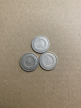 3 x 1 złoty 1991 rok