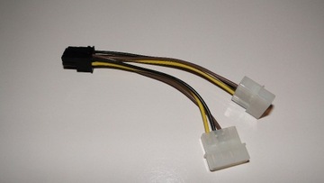 Adapter zasilanie przejściówka 2x Molex na 6pin