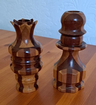 Świeczniki w kształcie figur szachowych