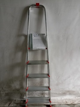 Drabina domowa aluminiowa jednostronna HIGHER 5-stopniowa - 2,97 m