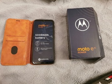 Motorola Moto E7i Power Niebieski + etui 