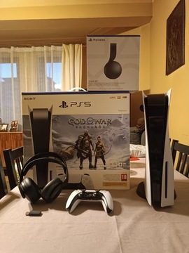 PlayStation 5 825GB Słuchawki SONY + 4 Gry + Gwarancja