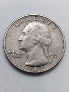 1/4 dolara 1981 USA Waszygton