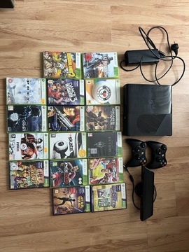 Xbox 360 250gb 16 gier+2 pady kinekt 