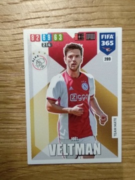 KARTA FIFA 365 2020 PANINI Veltman nr 289 Ajax Ams